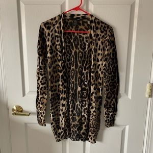 Cheetah print light weight cardigan